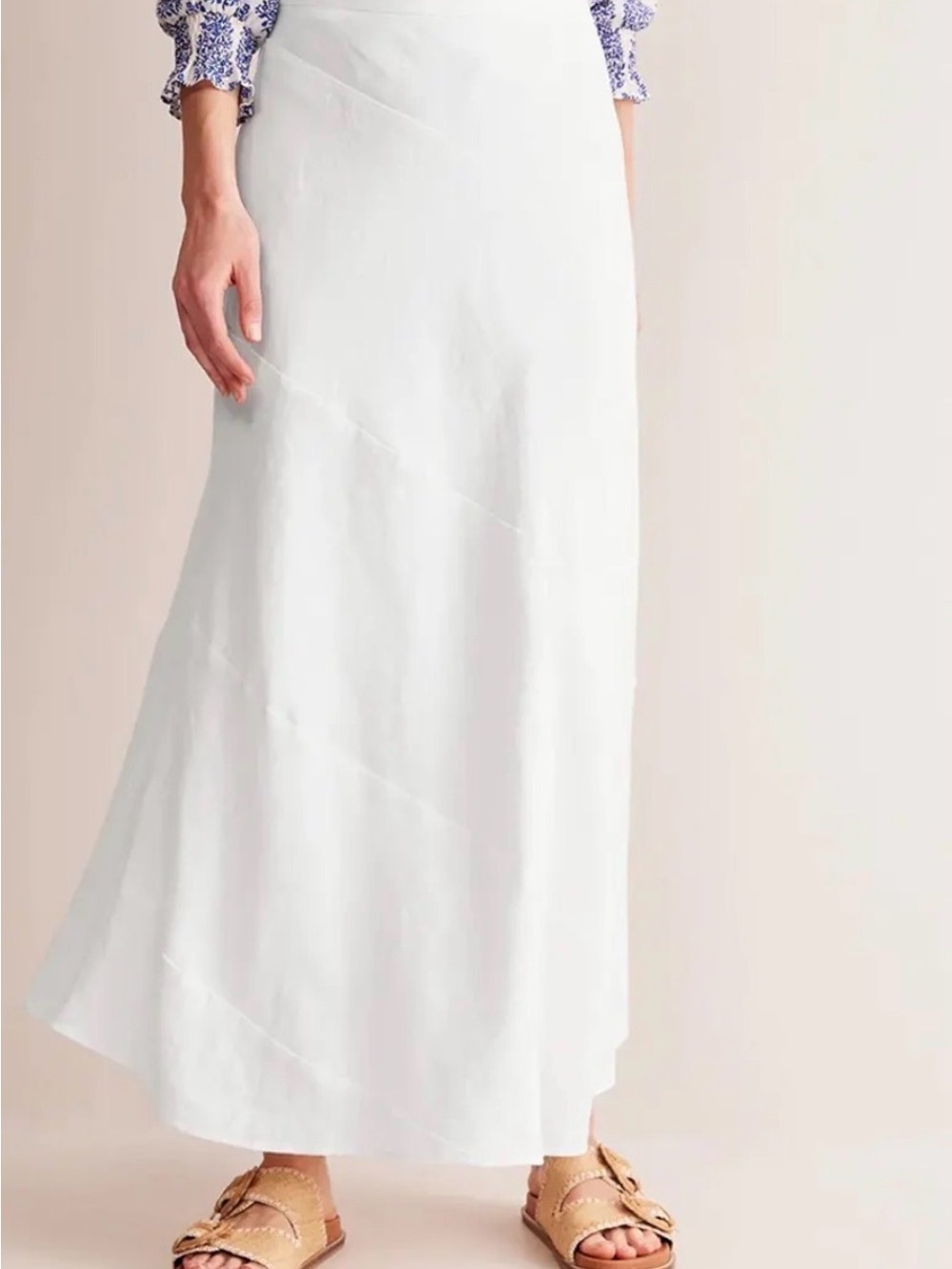 Boden White Maxi Skirt